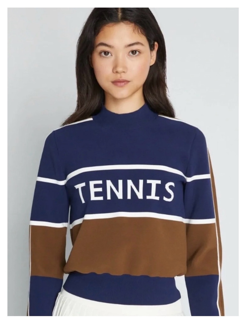 Tory Burch CROPPED TECH NYLON TENNIS SWEATER